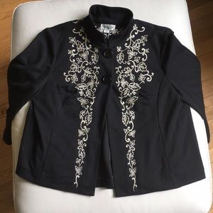 GORGEOUS Coldwater Creek Embroidered Swing Jacket